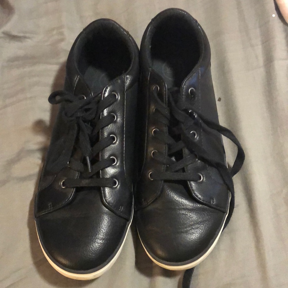 Black suede shoes